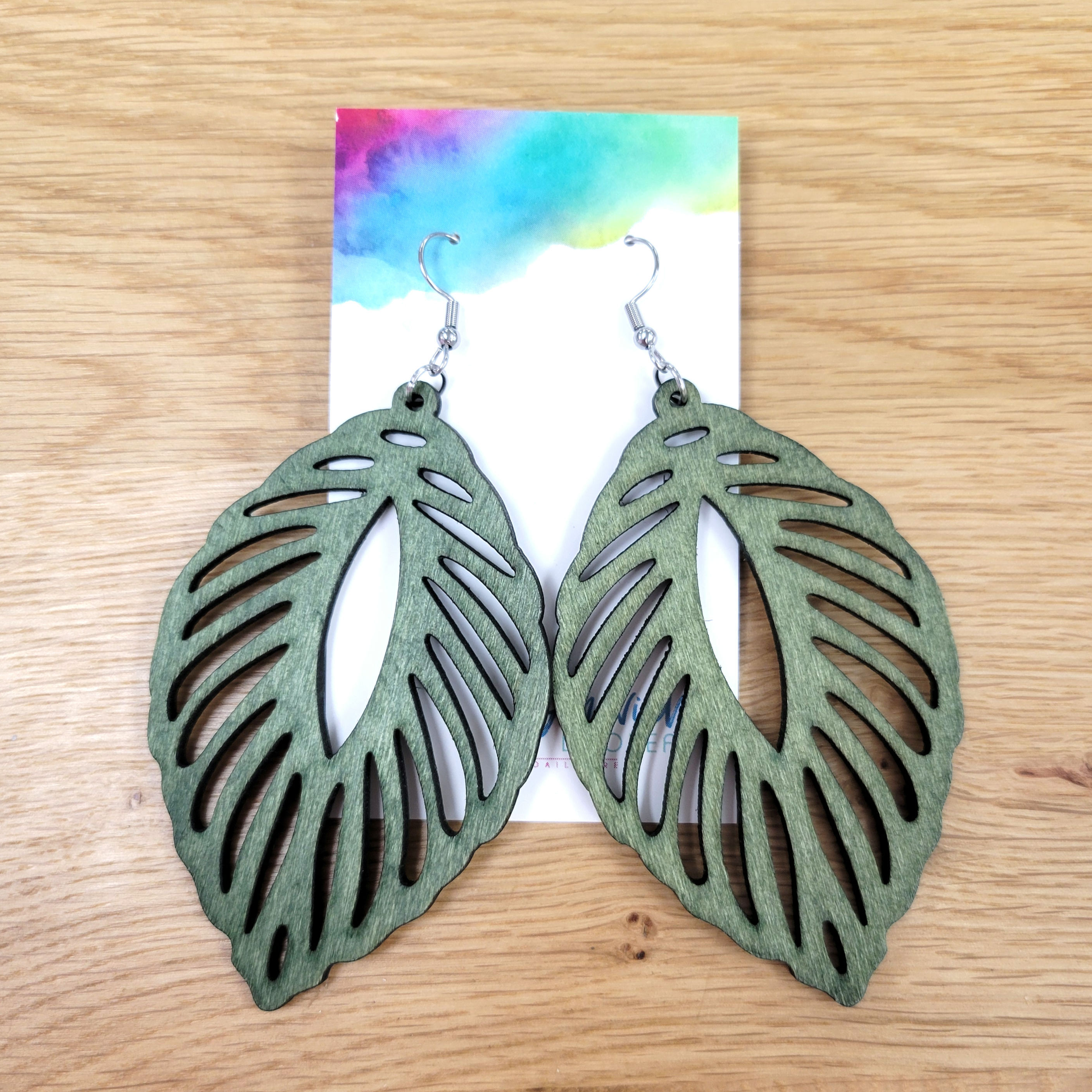 Boucles d'oreilles en bois GB joaillière, GB-35