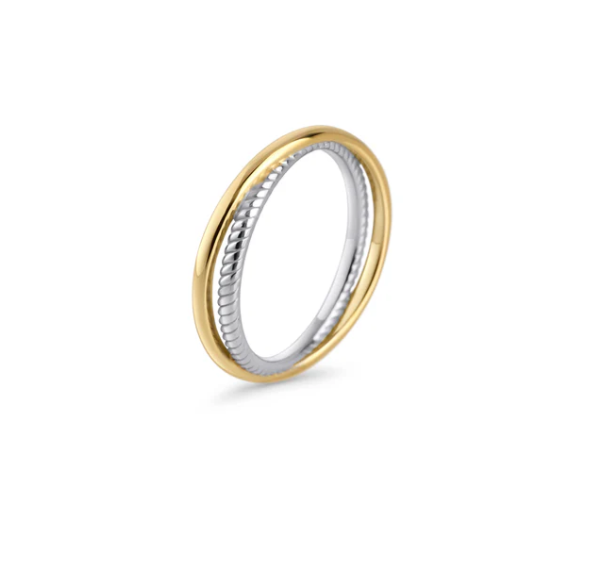 Bague Mia, Odelia, acier inoxydable, or et argent