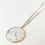 Miniature : Collier long Caracol, billes et pierres naturelles, blanc/or, 1559-MXW-G