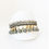 Miniature : Ensemble de 4 bracelets élastiques Caracol, billes, Gris et or, 3186-GRY