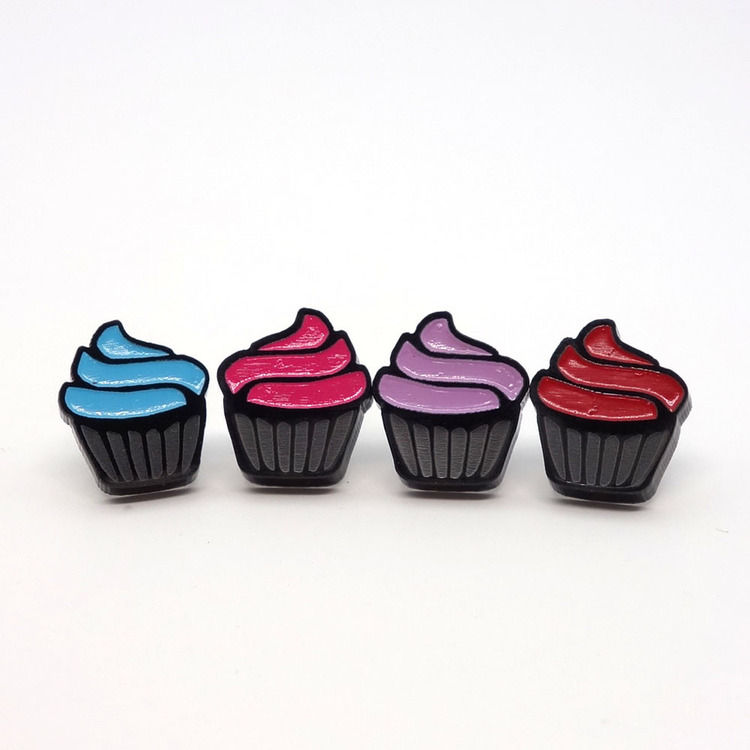 Miniature : Créations Lilipop, Petit gâteau rose (cupcake), LILI0300