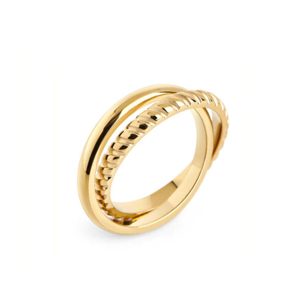 Bague Mia, Mika, Acier inoxydable or