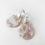 Miniature : Boucles d'oreilles Caracol, résine détachable sur métal, argent/rose, 2557-PNK