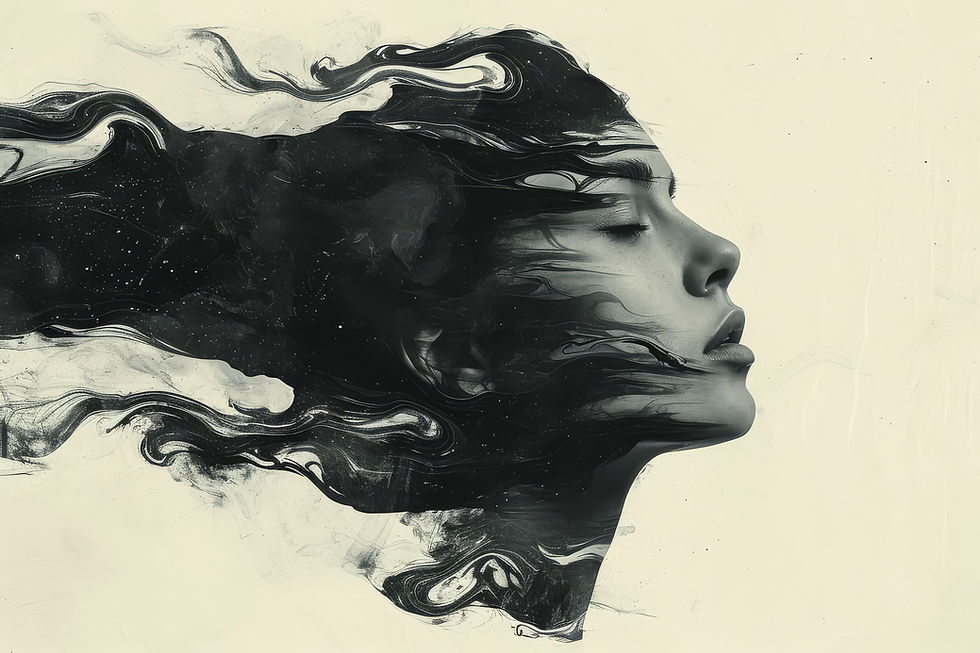 Woman's face in profile