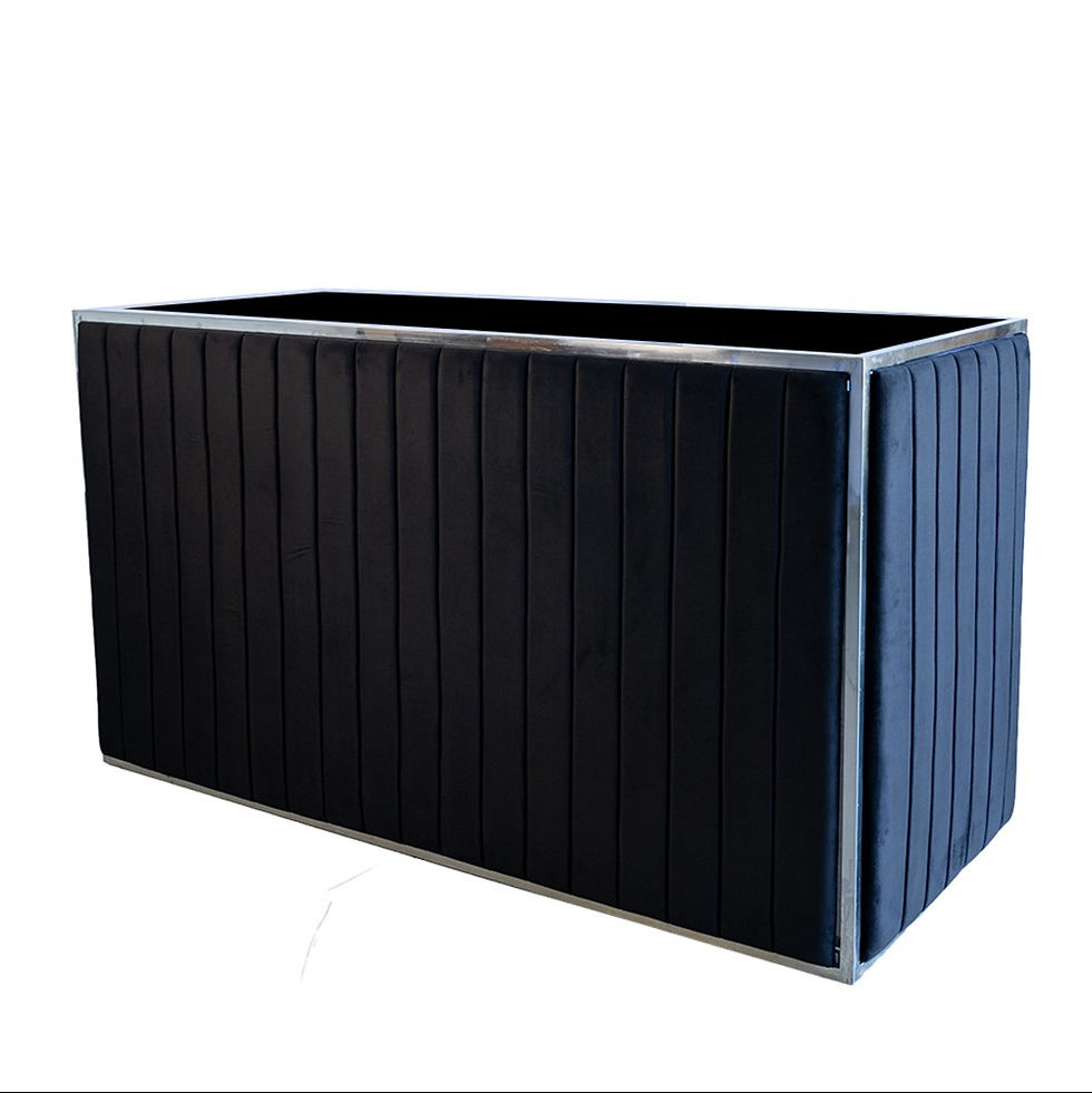 Thumbnail: 6' Black Velvet Bar Silver Frame