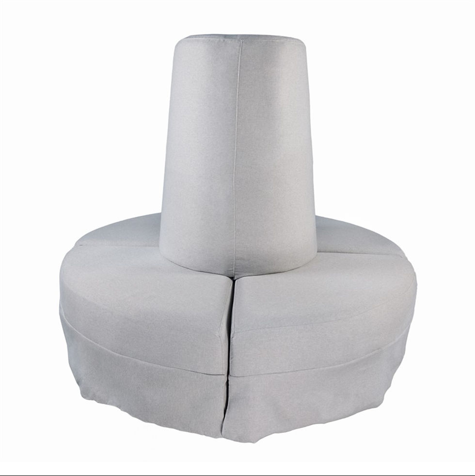 Herman Settee Cool Grey Linen