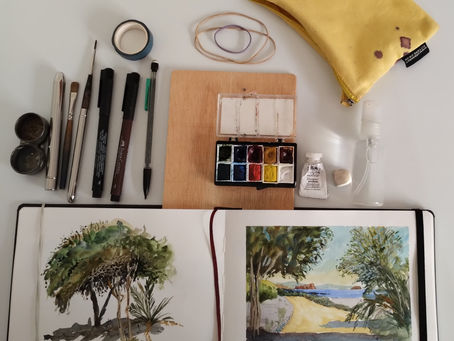 Plein air painting kits for watercolour and oil.