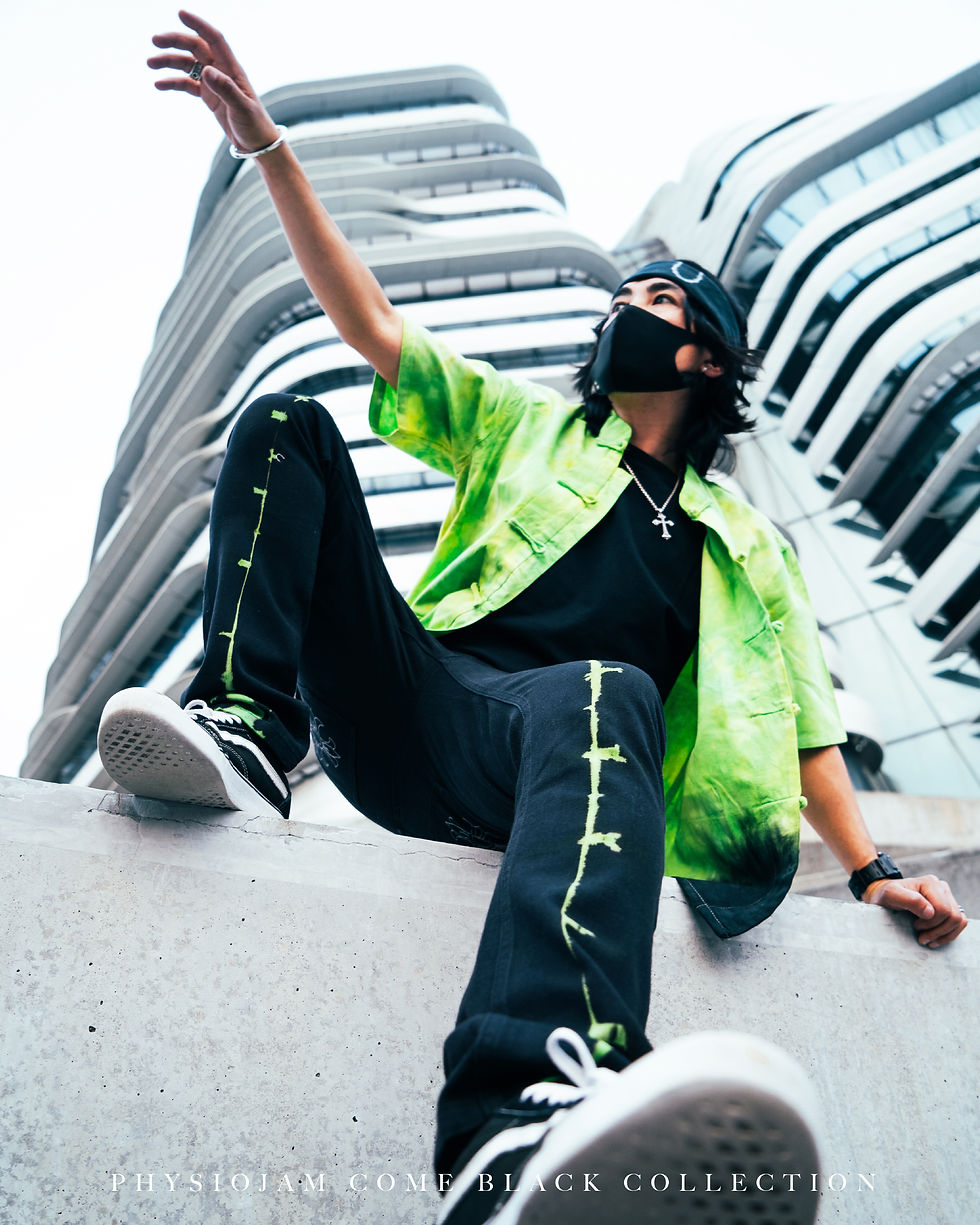 Thumbnail: Come Black系列暗黑螢光漸黑唐裝