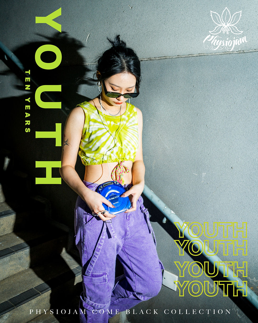 Thumbnail: Come Black系列暗黑螢光愛心CropTop