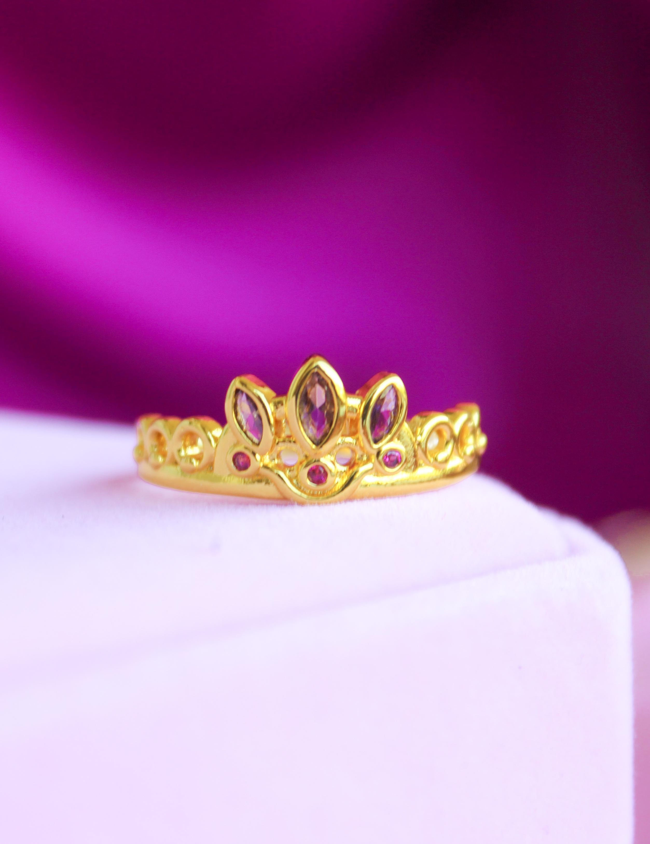 Purple Rapunzel Crown Ring