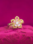 Spinning flower rapunzel ring princess