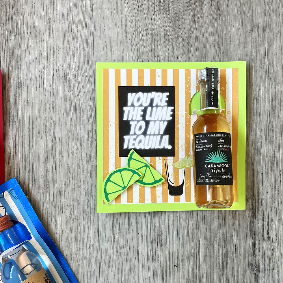 Thumbnail: Mini Liquor Bottle Greeting Card Template
