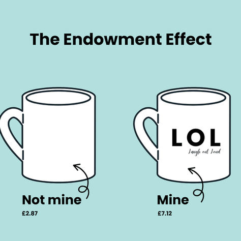the endowment effect diagram of mugs