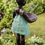 Miniature : Bird bath sculpture