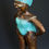 Miniature : female swimming sculpture 
