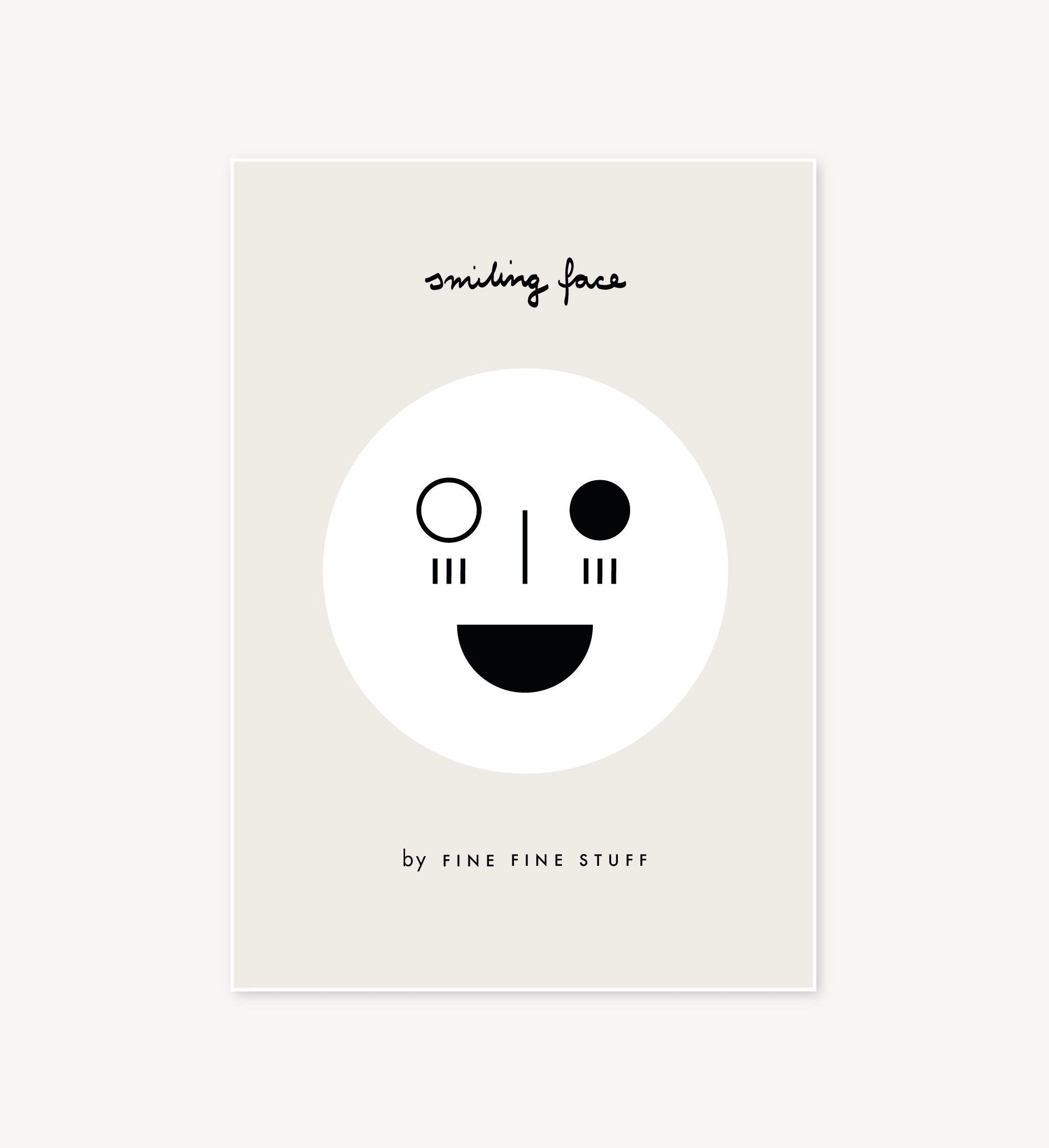 Smiling Face - black