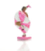 figurine en plomb french cancan rose