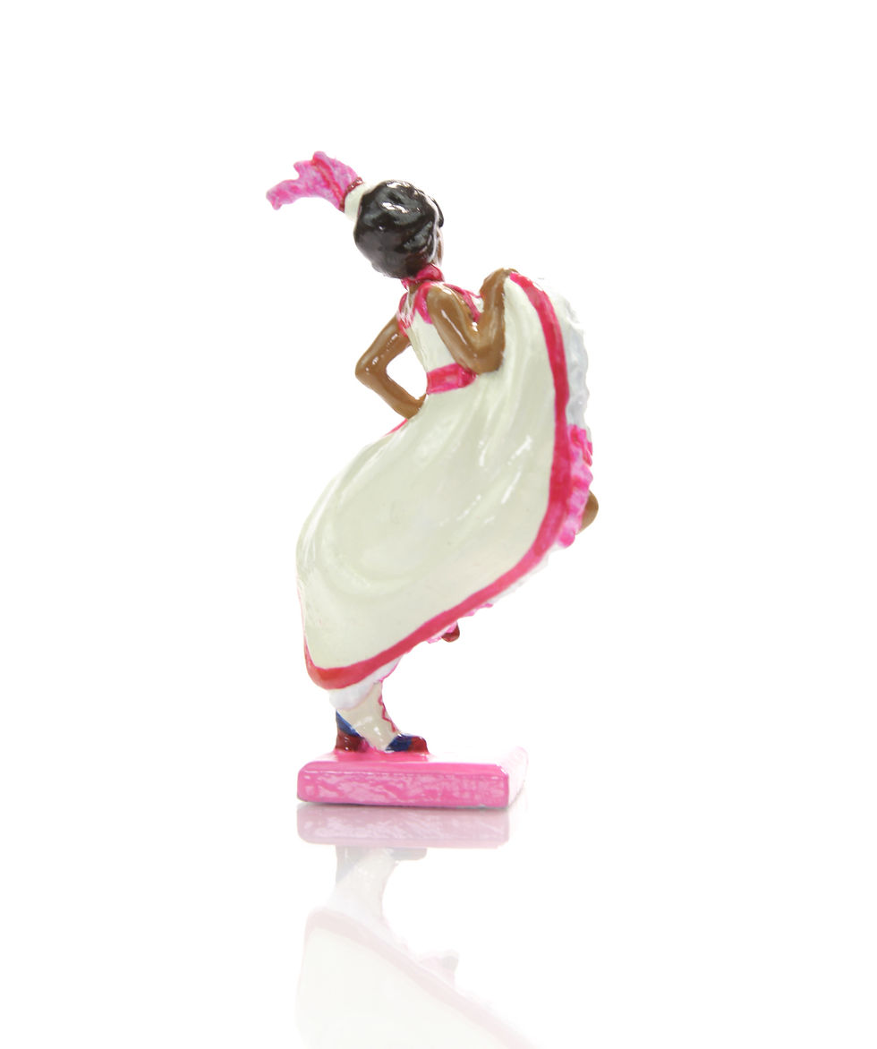 Thumbnail: figurine en plomb french cancan rose