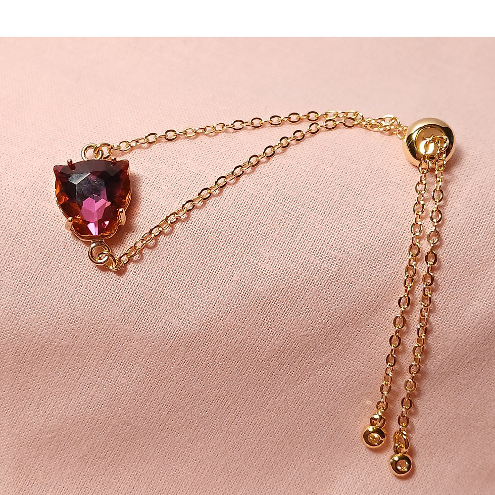 Thumbnail: Slider Bracelet with Glass Jaguar Head Charm