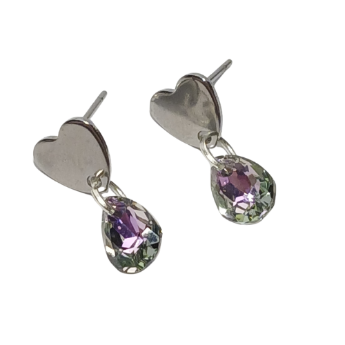 Thumbnail: Heart Posts with Glass Teardrops