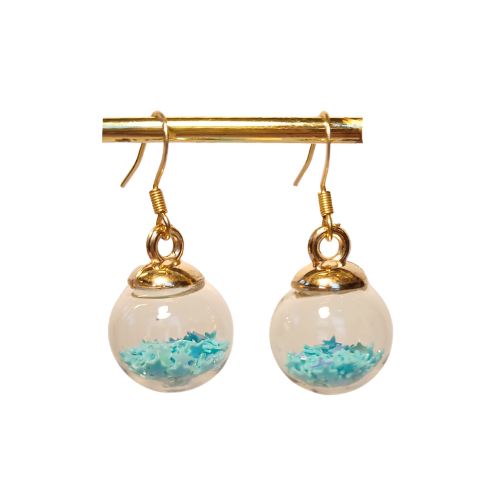 Thumbnail: Glass Globe Earrings