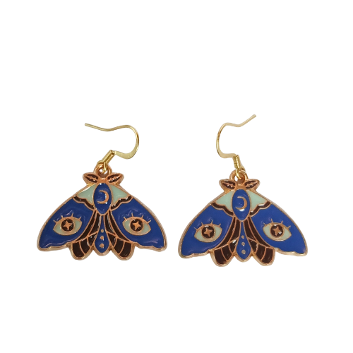 Thumbnail: Enamel Moth Earrings
