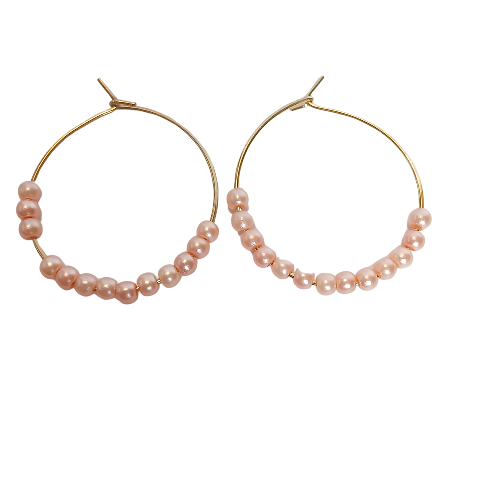 Thumbnail: Faux Pearl Hoops