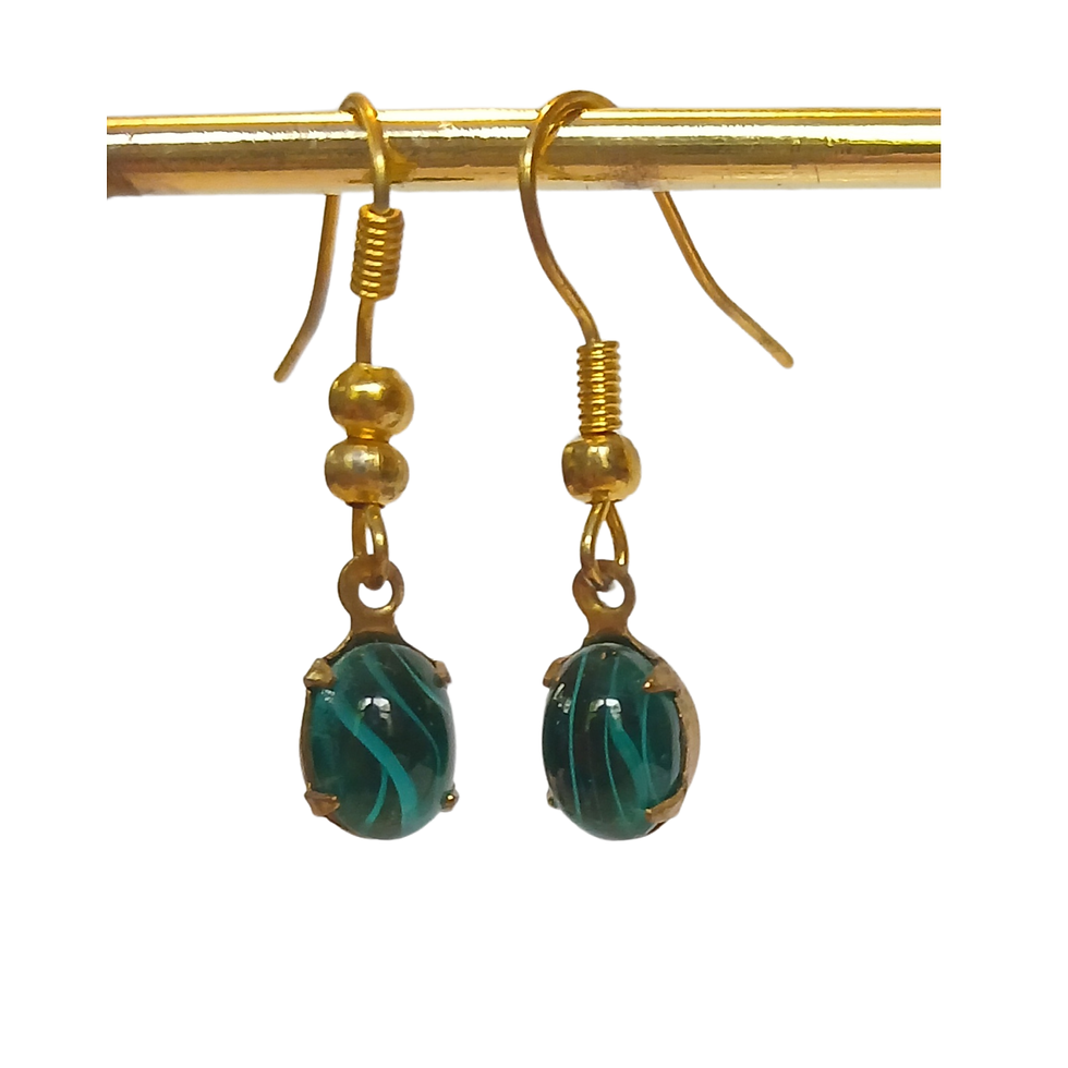Thumbnail: Vintage Oval Drop Earrings