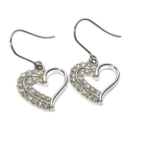 Rhinestone Heart Earrings