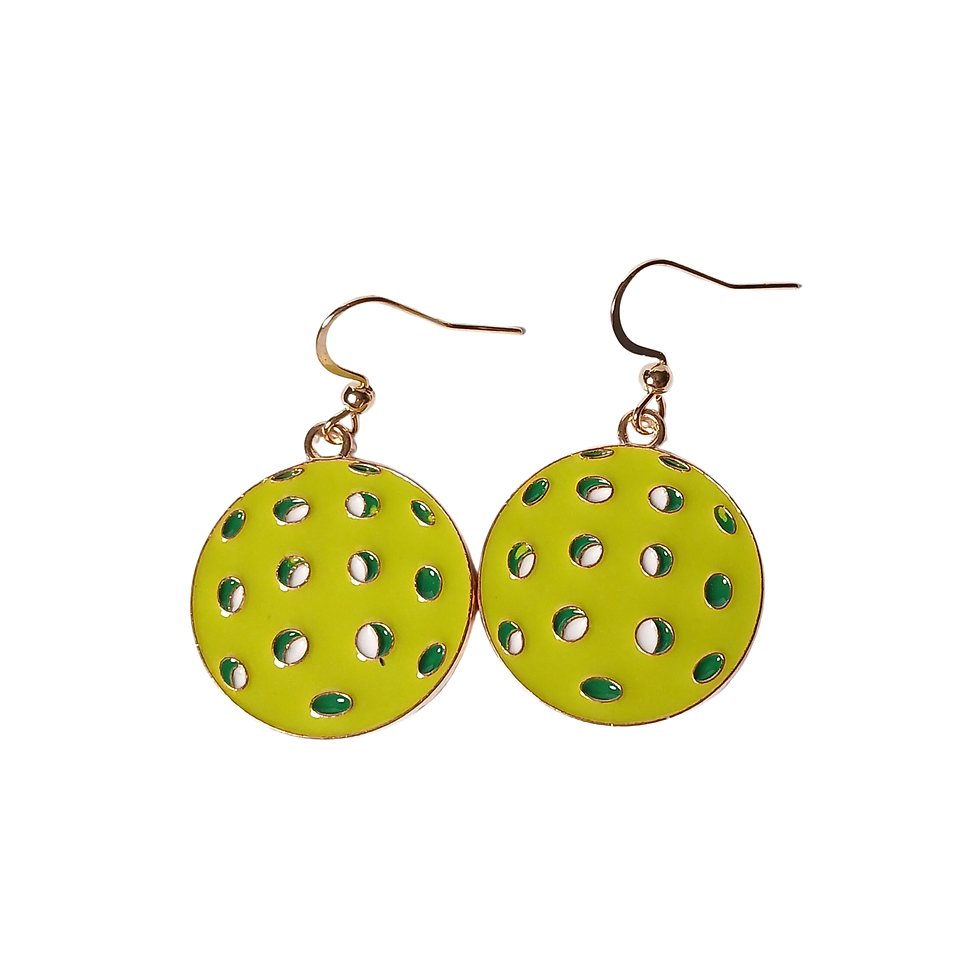 Thumbnail: Enamel Pickleball Earrings--More Styles!
