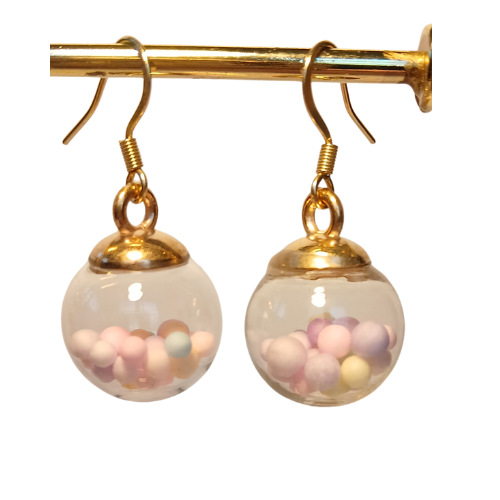 Thumbnail: Glass Globe Earrings