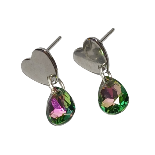 Thumbnail: Heart Posts with Glass Teardrops