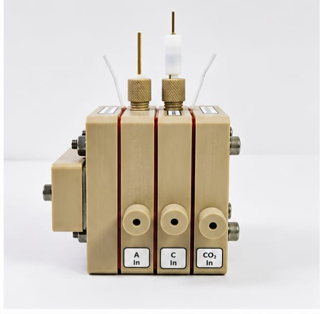 Thumbnail: PEEK CO₂RR Gas Diffusion Flow Cell – 20 × 20 mm CO₂ Electrochemical Flow Cell