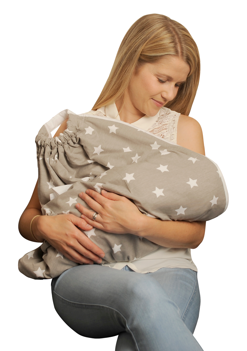 Thumbnail: Grey Stars Snugglebundl Baby Blanket