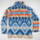 Thumbnail: Cardigan Native American Inspired Orange and Blue