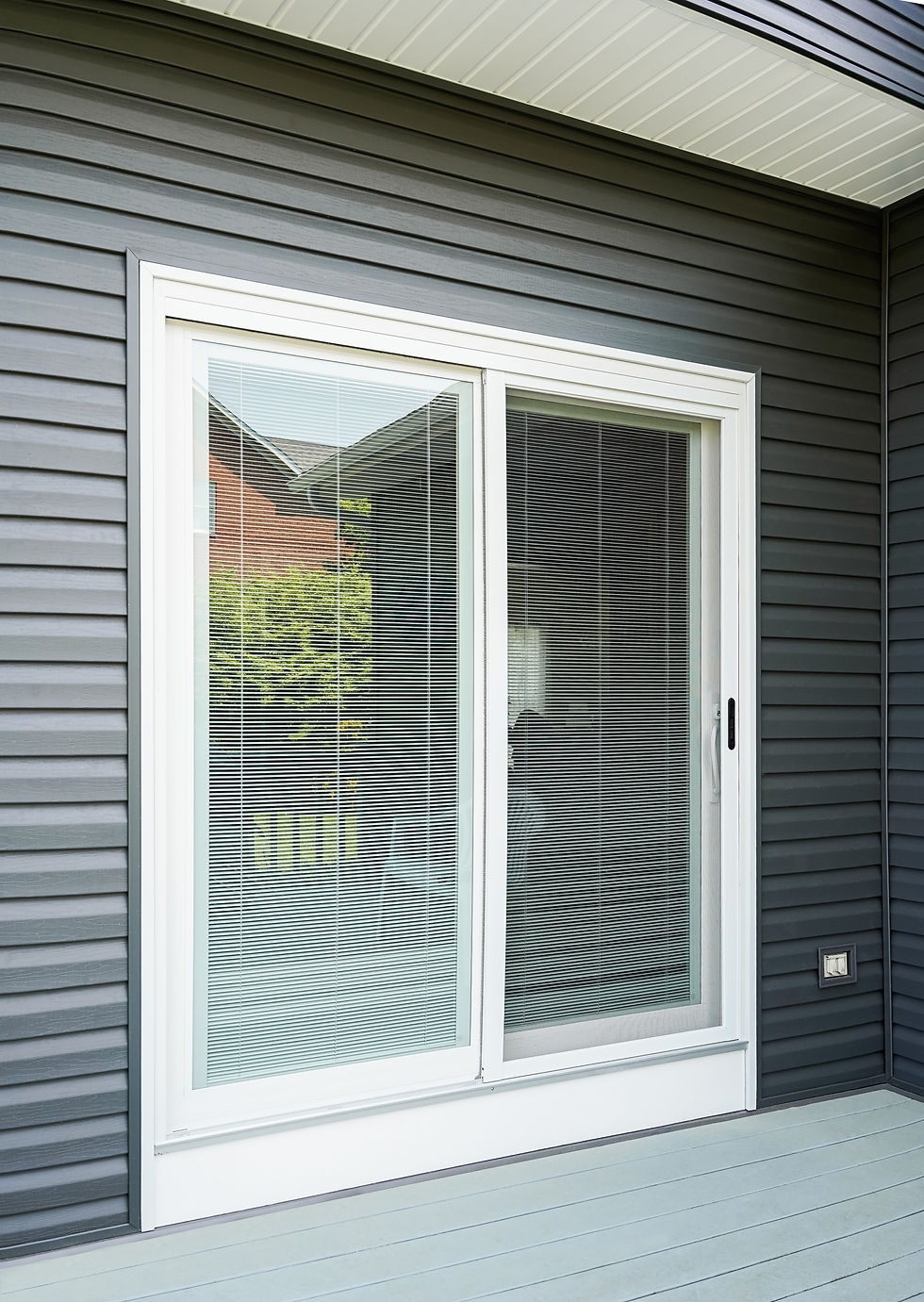 ProVia Endure sliding patio door with internal blinds installed in Central Arkansas by Southwest Window & Door