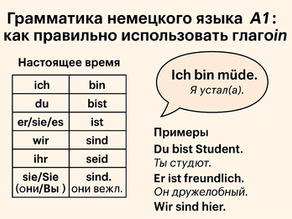 Грамматика немецкого языка A1: как правильно использовать глагол «sein»