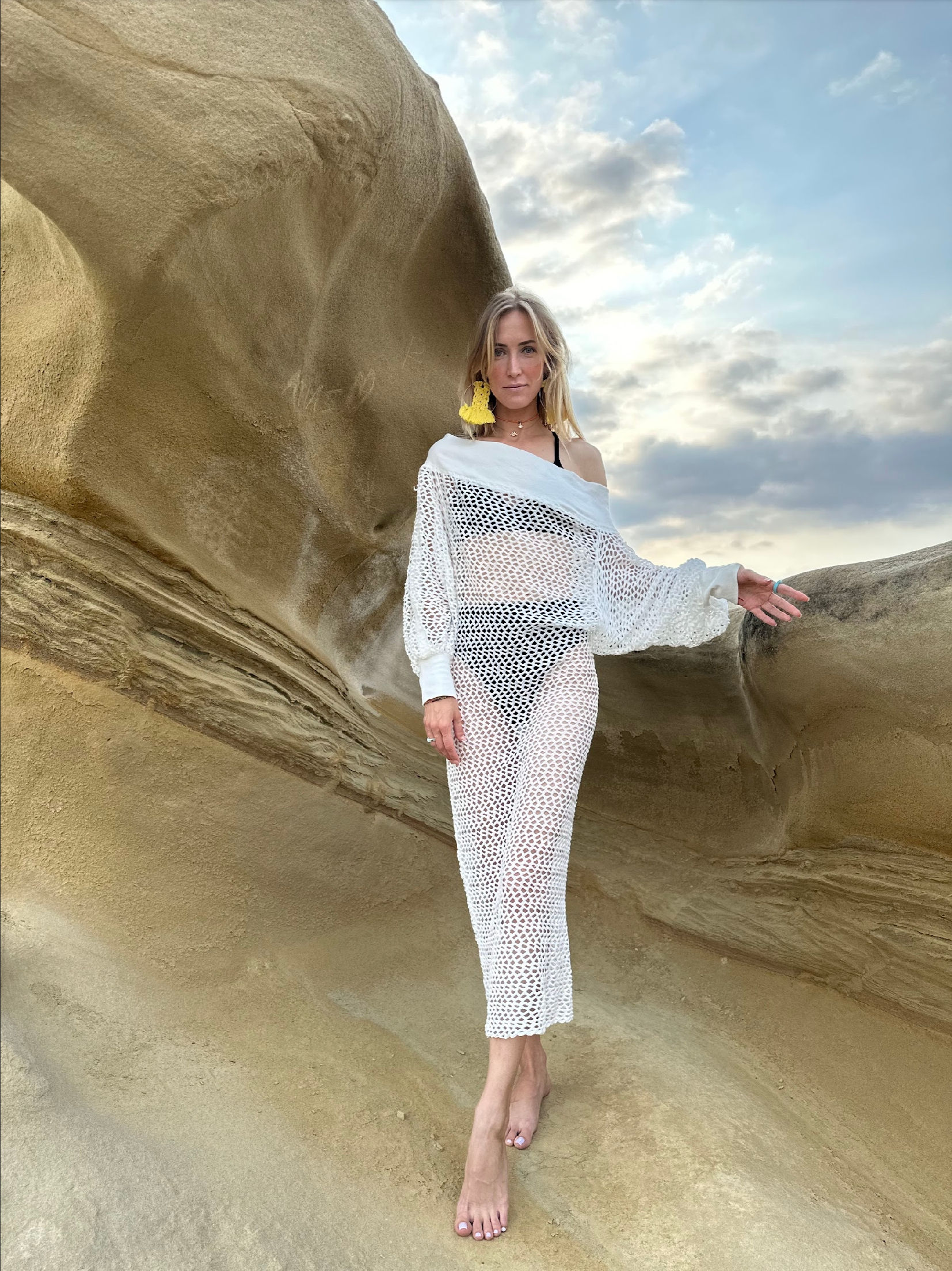 Egyptian Organic  Cotton Poolside  Net Dress