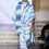 Thumbnail: Natural Indigo Organic Egyptian CottonTai Chi Pants with Kaftan and Scarf