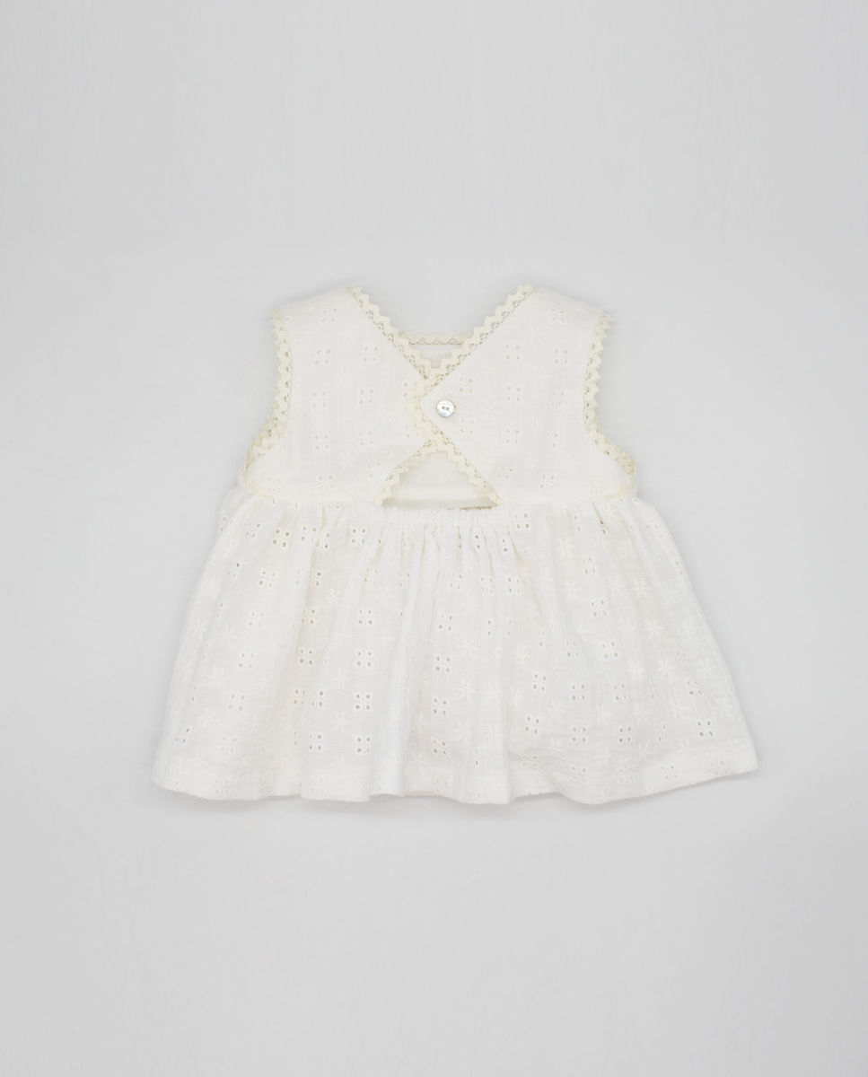 Miniatura: Vestido playa bordado con culetin