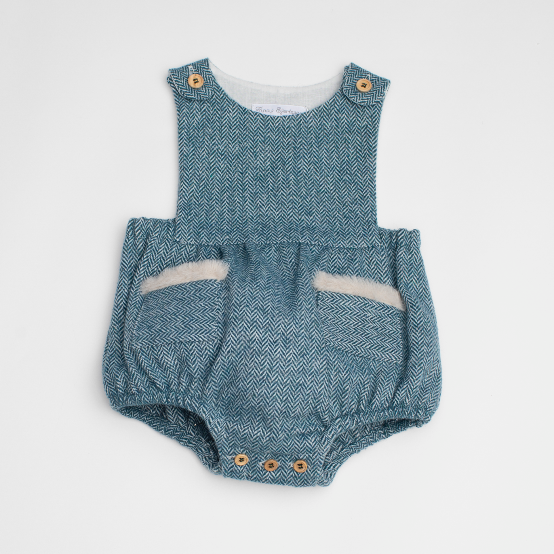 Pichi Espiga Petróleo con Camisa de muselina