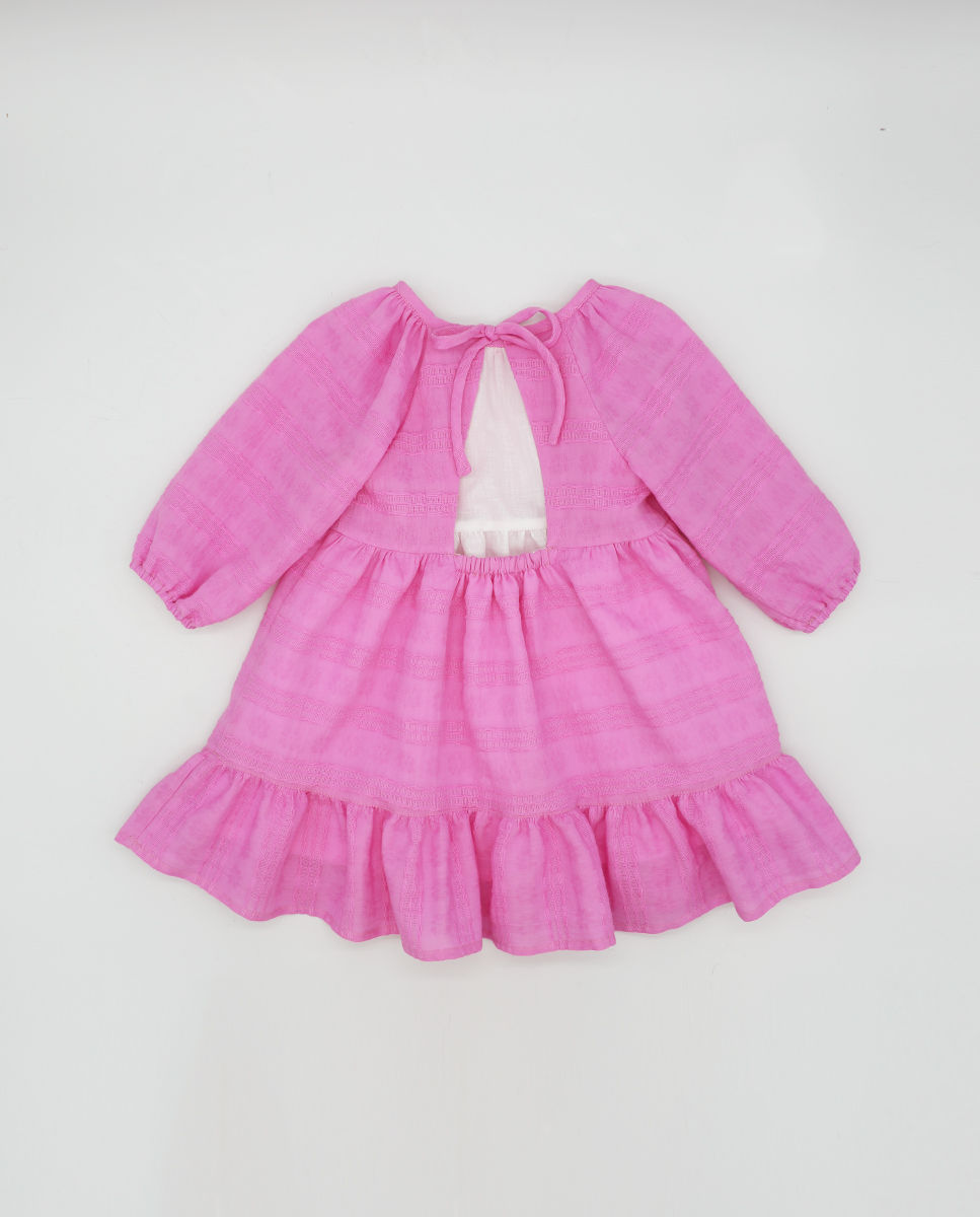 Thumbnail: Vestido Voile Fucsia