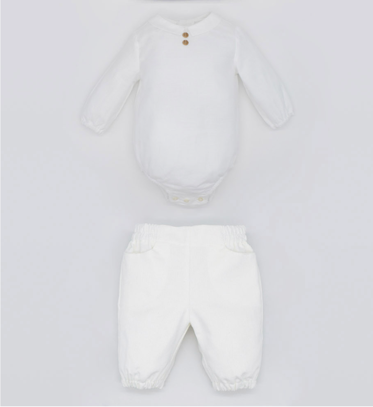 Camisa Body con pantalón Pana Blanco