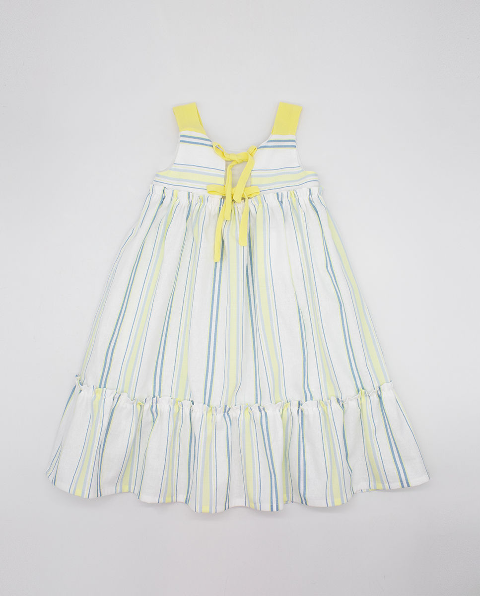 Miniatura: Vestido midi rayas amarillo