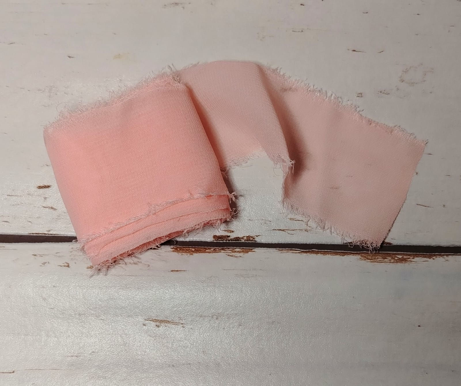 Cinta de seda gasa durazno