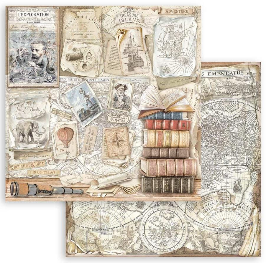 Miniatura: Bloc de Scrapbooking 10 hojas cm 30,5x30,5 (12"x12") - Vintage Library