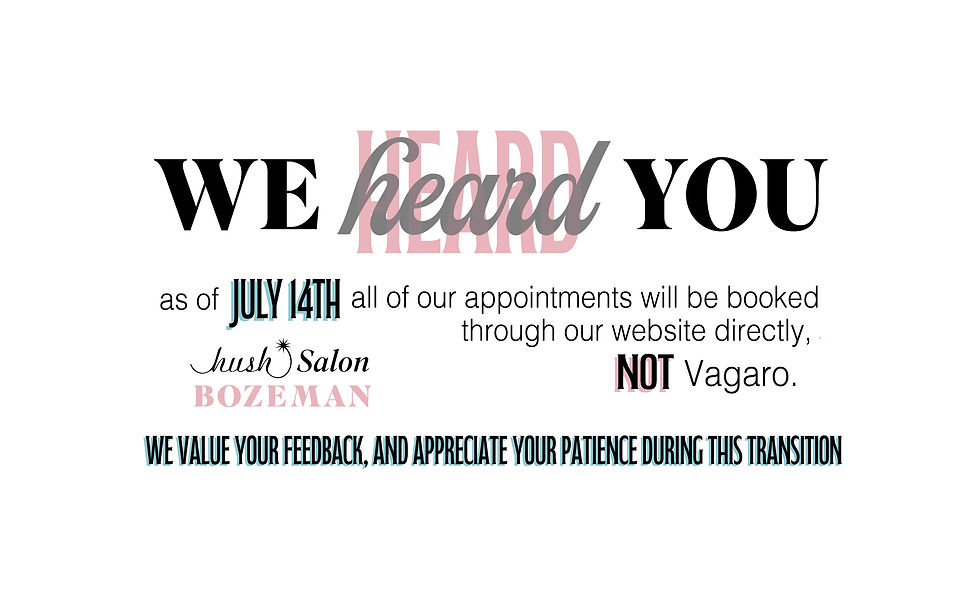 We Heard You...