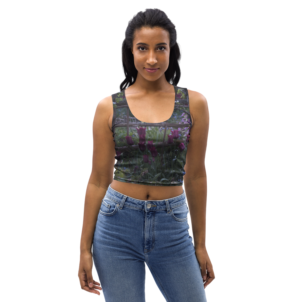 Thumbnail: Tulip print design crop top