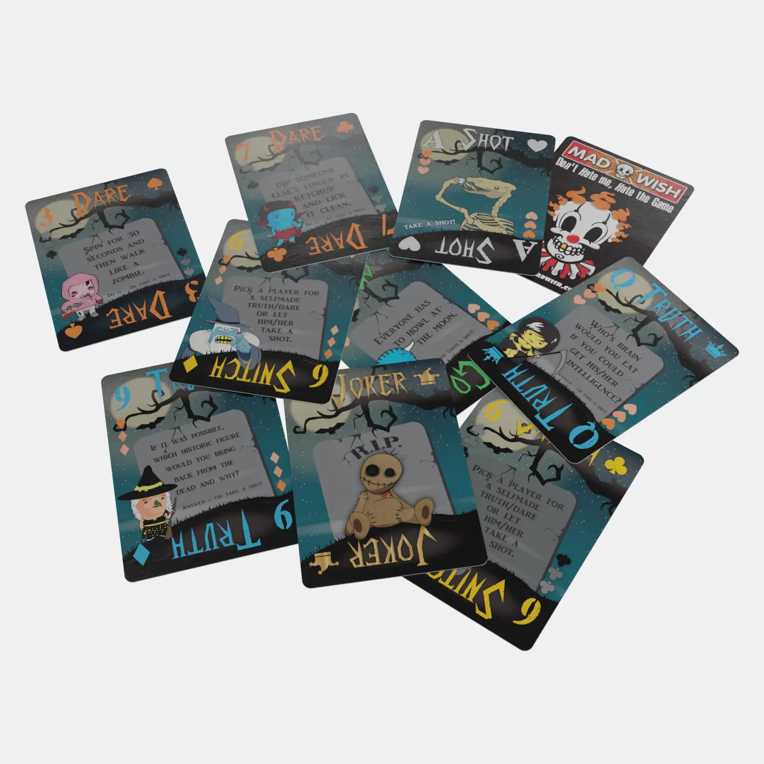 Thumbnail: MadWish Halloween Playing Cards - Fun Party Drinking Card Game