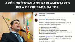 "CONGRESSO 3x4": VÍDEO DE LEONEL RADDE VIRALIZA APÓS CRÍTICAS AOS PARLAMENTARES PELA DERRUBADA DA IOF
